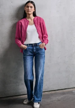 Corduroy blouse met ruches