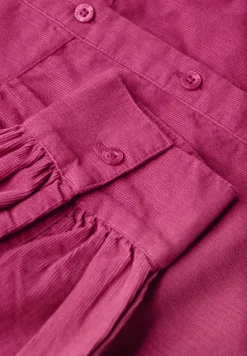 Corduroy blouse met ruches