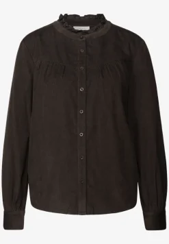 Corduroy blouse met ruches