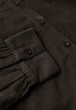Corduroy blouse met ruches