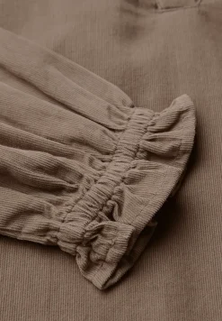 Corduroy blouse met ruches