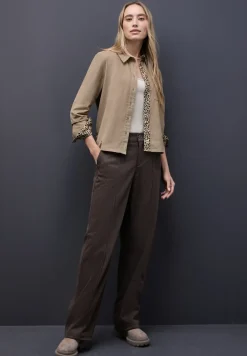 Corduroy blouse met tape details