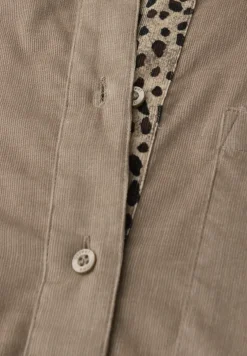Corduroy blouse met tape details