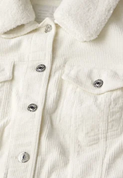 Corduroy jas met teddy kraag