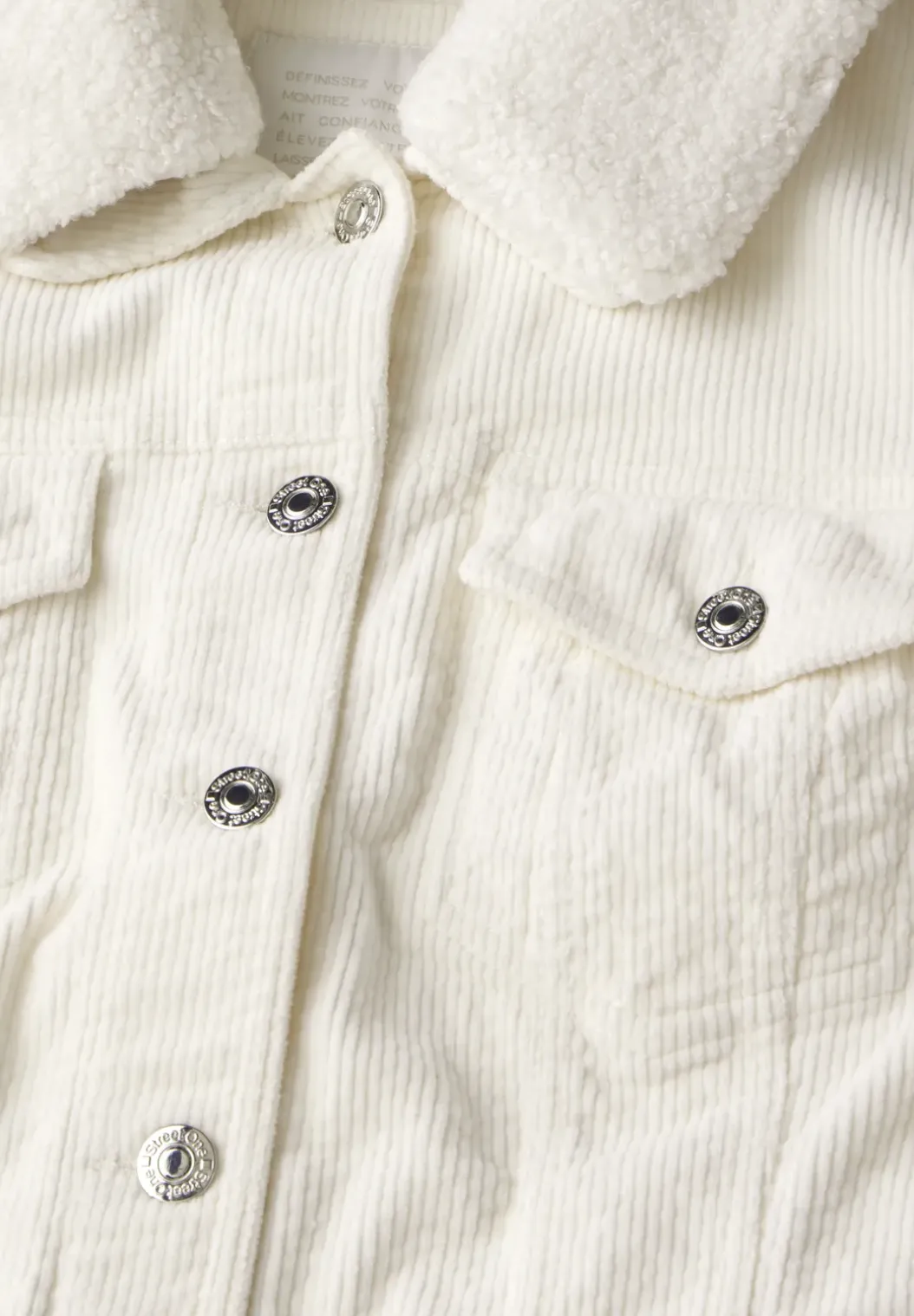 Corduroy jas met teddy kraag