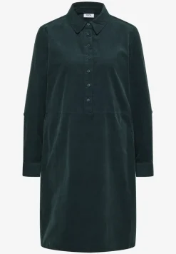 Corduroy jurk in effen kleur