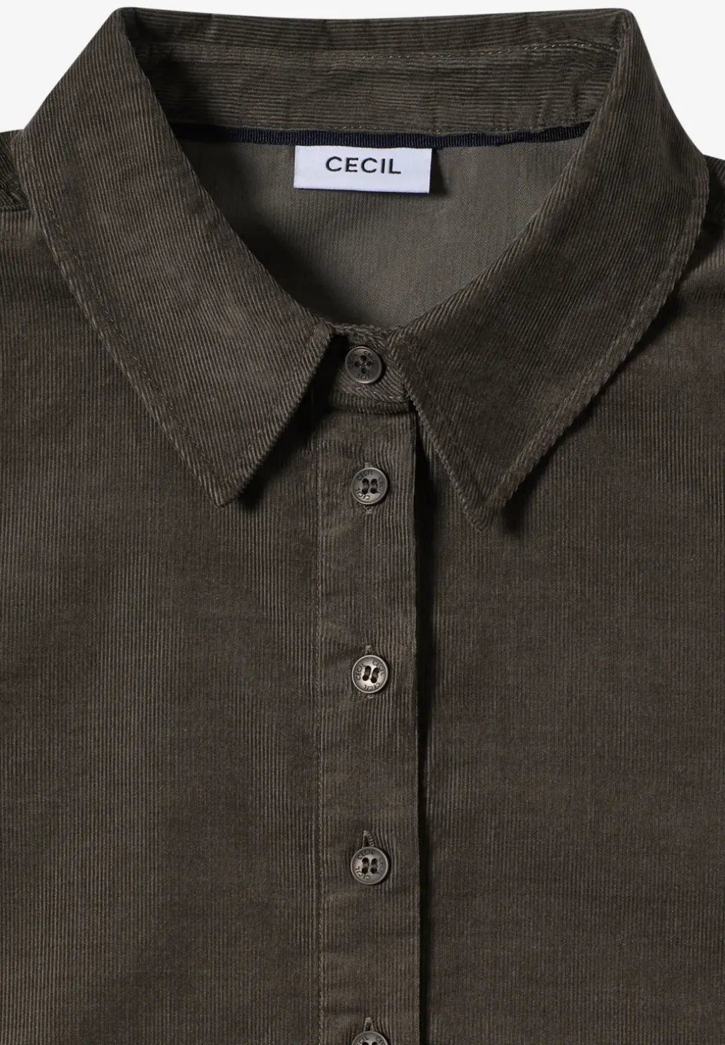 Corduroy jurk in effen kleur