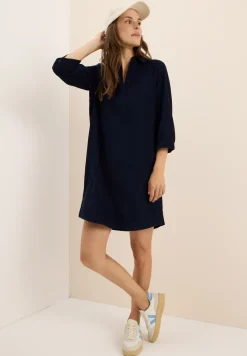 Corduroy jurk in effen kleur