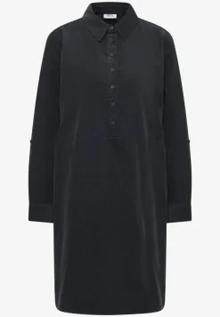 Corduroy jurk in effen kleur