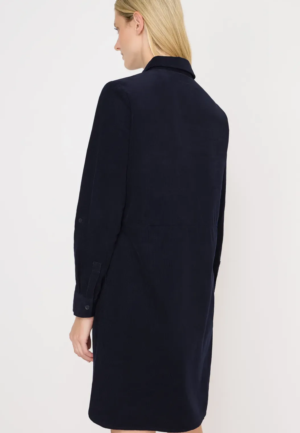 Corduroy jurk in effen kleur