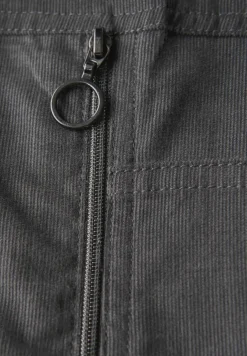 Corduroy jurk met gespleten hals