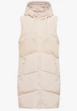 Corduroy mix puffer vest
