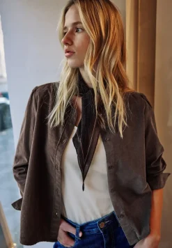 Corduroy overhemd blouse