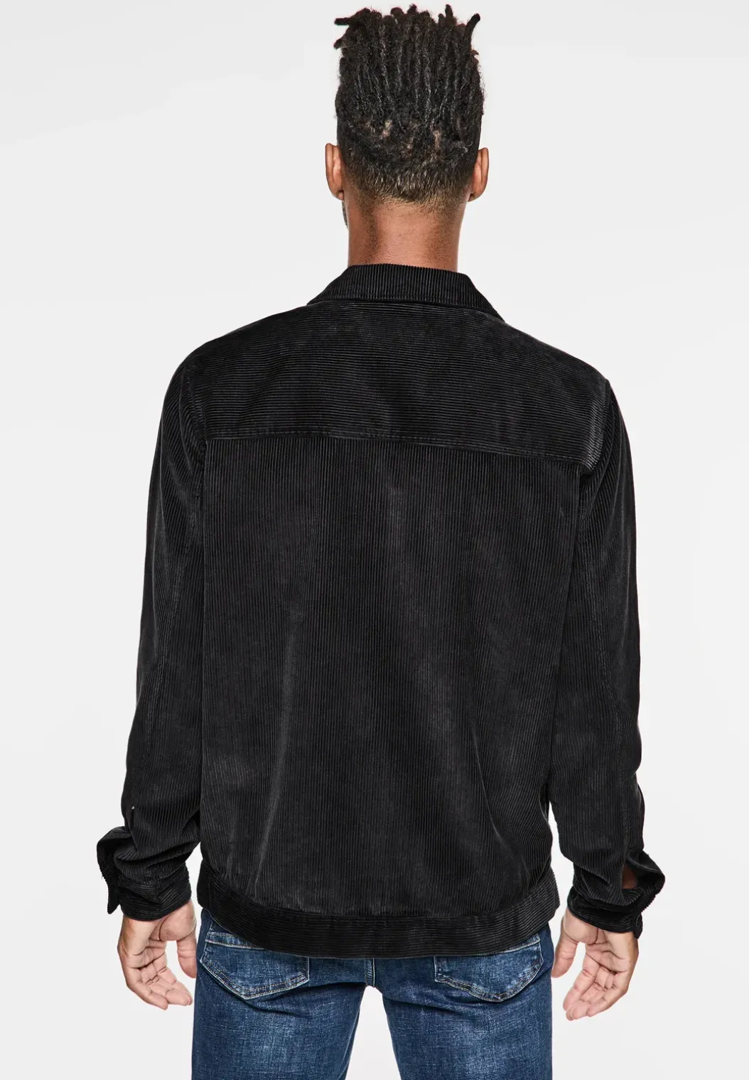 Corduroy overshirt met rits