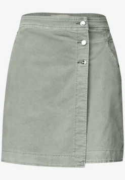 Corduroy rok in wikkel-look