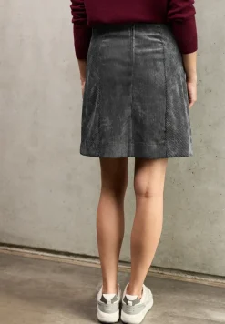 Corduroy rok in wikkel-look