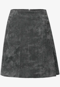 Corduroy rok in wikkel-look