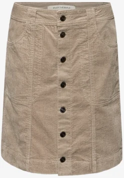 Corduroy rok met knoopsluiting