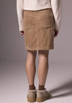 Corduroy rok met knoopsluiting