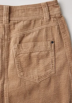 Corduroy rok met knoopsluiting