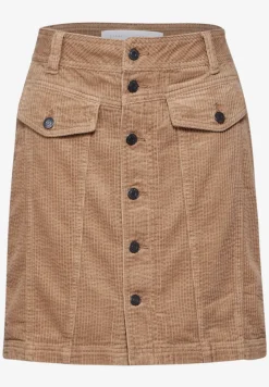 Corduroy rok met knoopsluiting