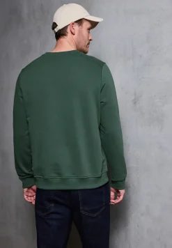 Crewneck gestructureerd sweatshirt