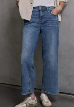 Cropped jeans met Wide Legs