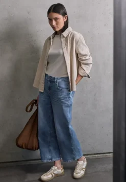 Cropped jeans met Wide Legs