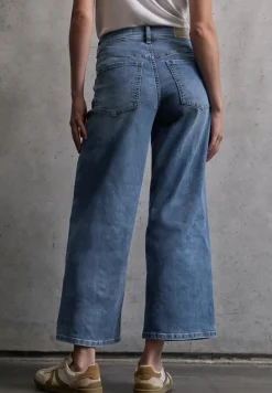 Cropped jeans met Wide Legs