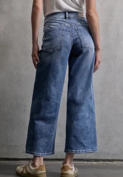 Cropped jeans met Wide Legs