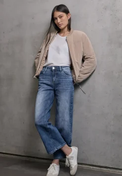 Cropped jeans met Wide Legs