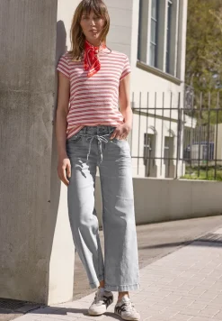 Cropped jeans met wijde pijpen in een Loose Fit