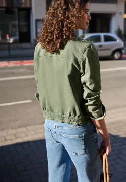 Cropped spijkerjasje met knopen