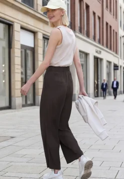 Culottes met Wide Legs en paperbag tailleband