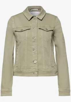 Denim jack in een gekleurde denim look