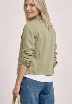 Denim jack in een gekleurde denim look