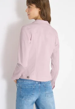 Denim jack in een gekleurde denim look