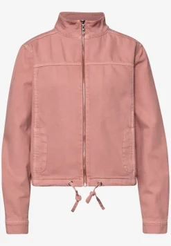 Denim jack in een roze wassing