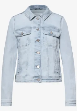 Denim jack met borstzakken en knopen