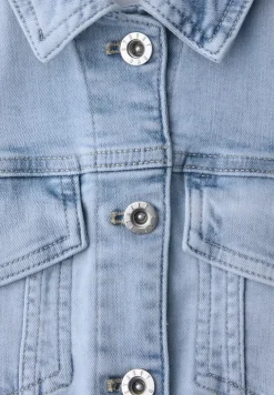 Denim jack met borstzakken en knopen