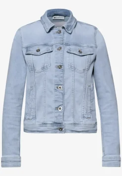 Denim jack met borstzakken en knopen