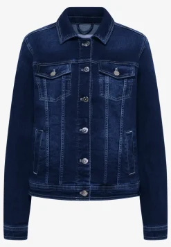 Denim jack met borstzakken en knopen