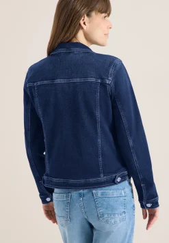 Denim jack met borstzakken en knopen