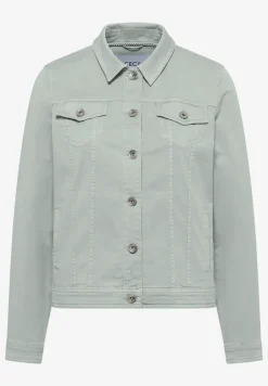 Denim jack met borstzakken en knopen