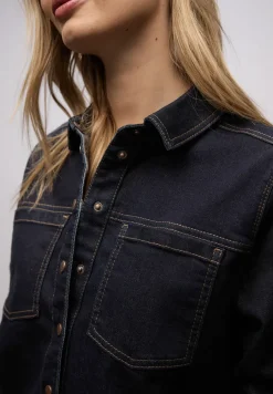 Denim overhemd blouse