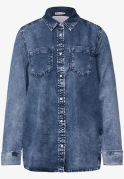 Denim overhemd met borstzakken