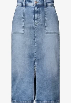 Denim rok met split