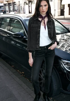 Denim shirt met glitterdetails