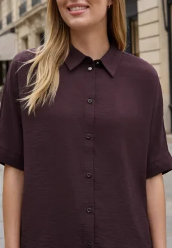 Dolman overhemdblouse met knoopsluiting