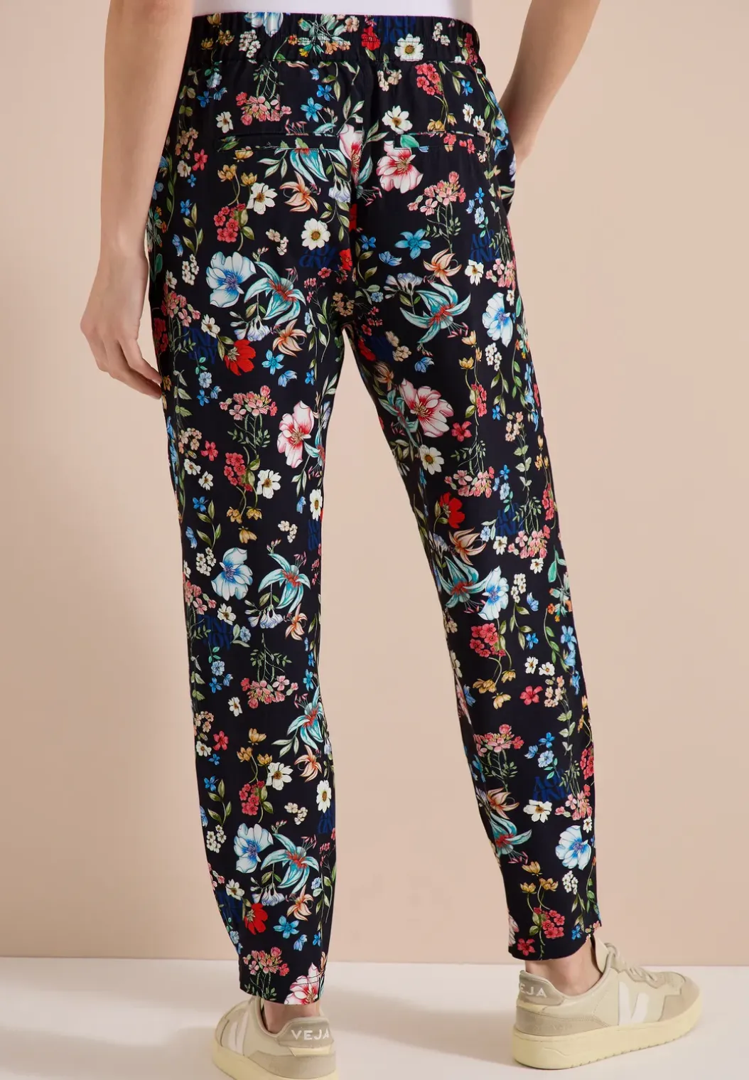 Florale loose fit broek